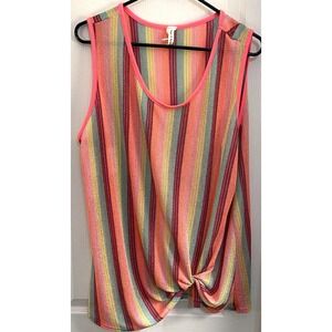 Now N Forever Colorful Sleeveless Top Size 2X